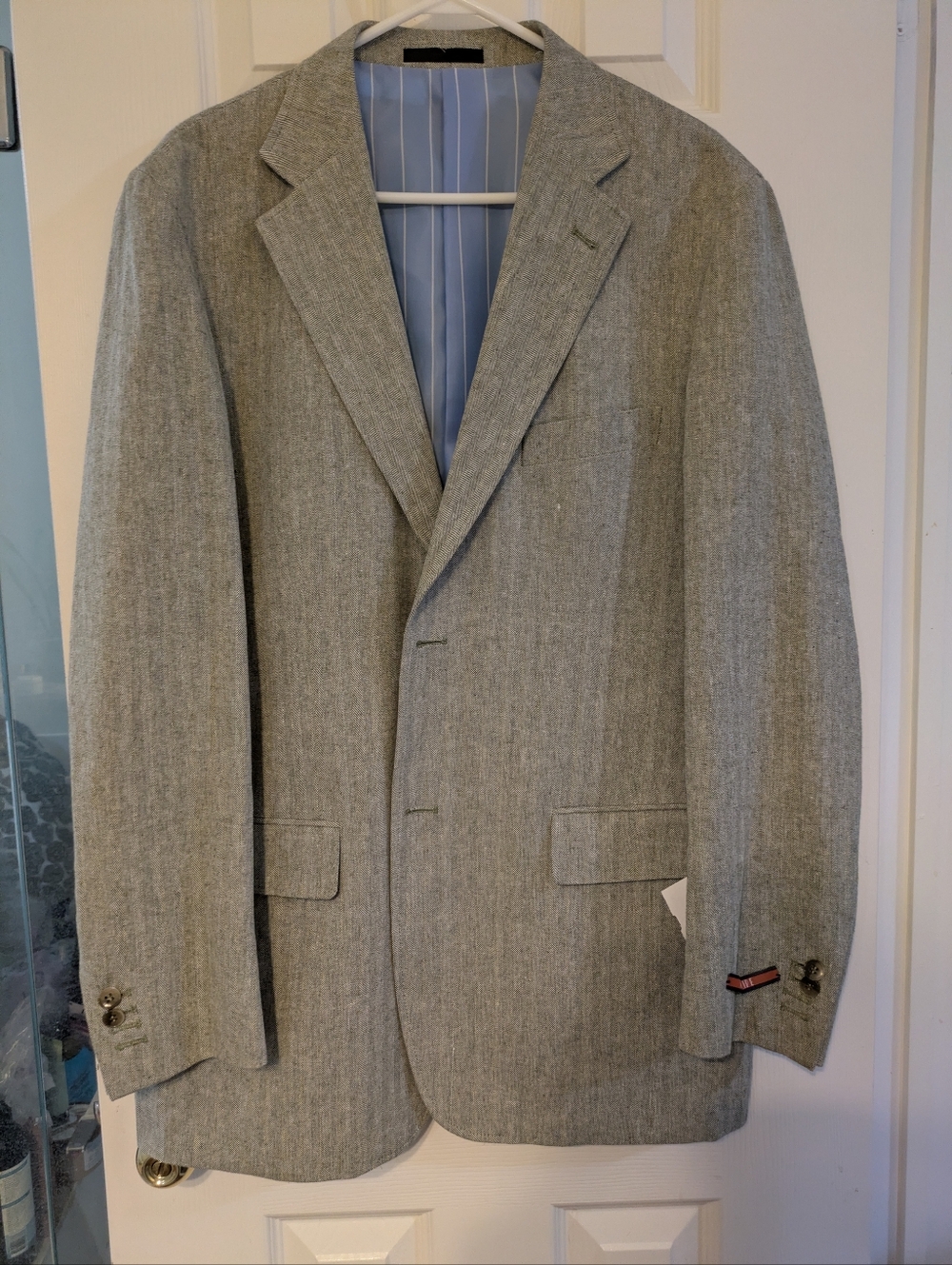 Men's Light Gray Sport Coat - Classic Notch Lapel Blazer